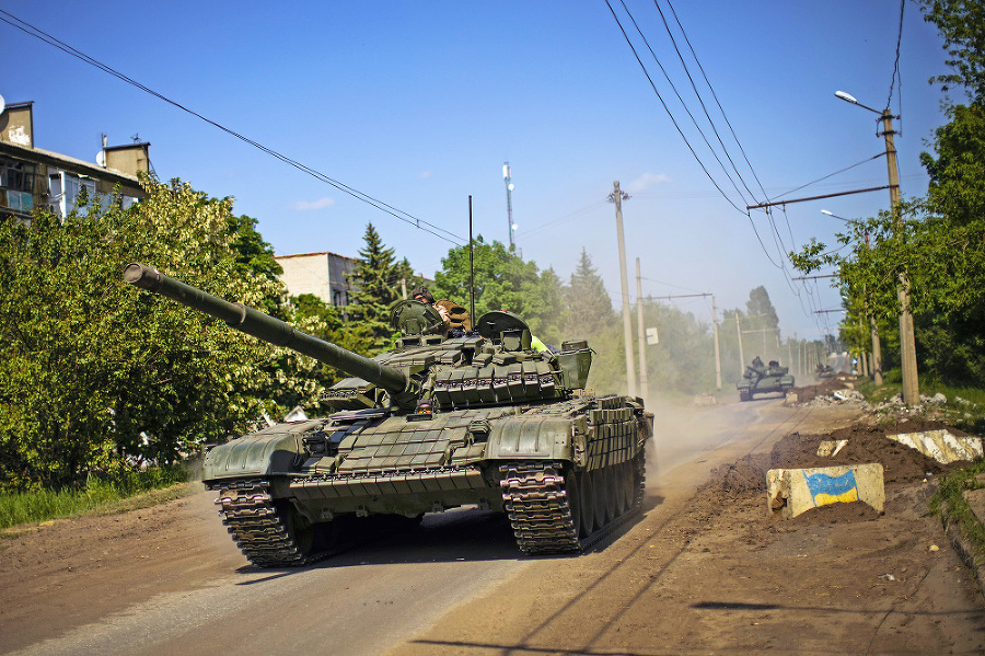 Ukrajinský tank v Doneckej