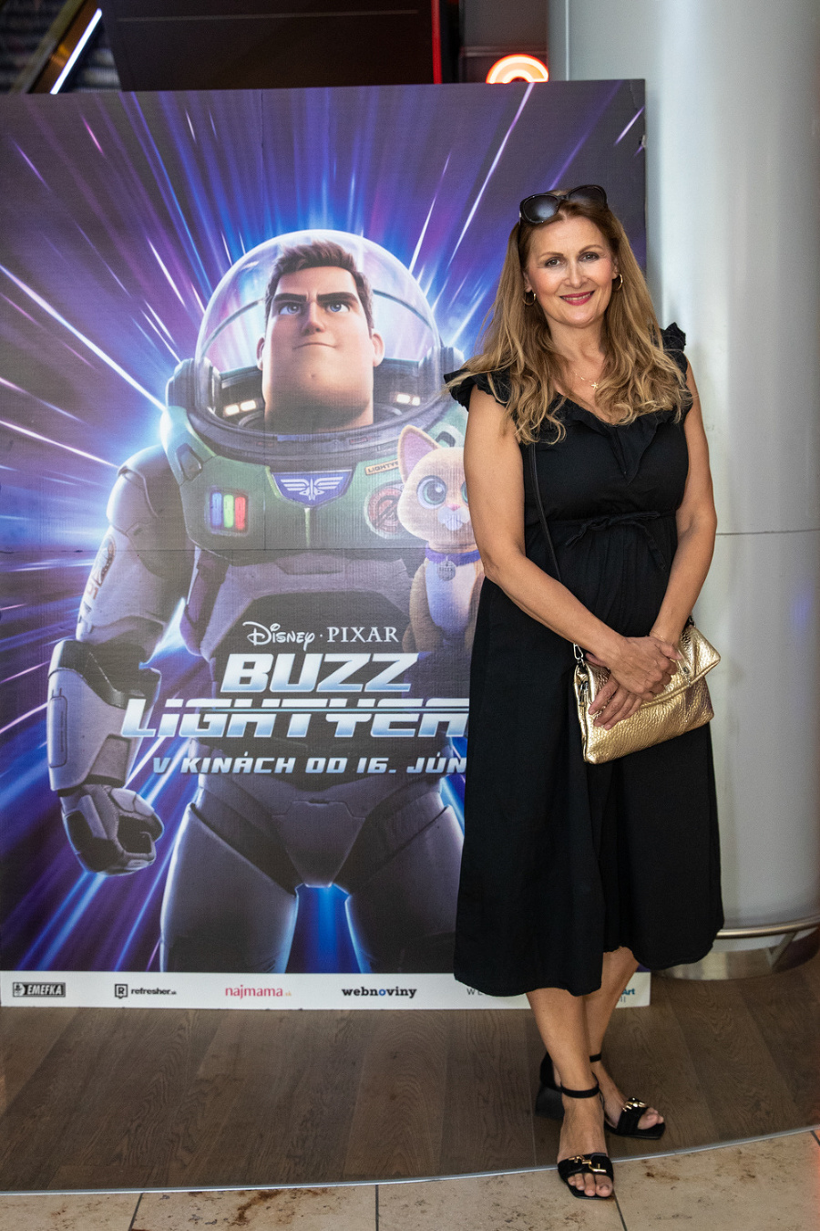 Katarína Brychtová na premiére Buzz Lightyear.