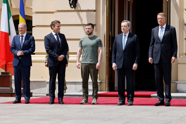 Európski lídri v Kyjeve