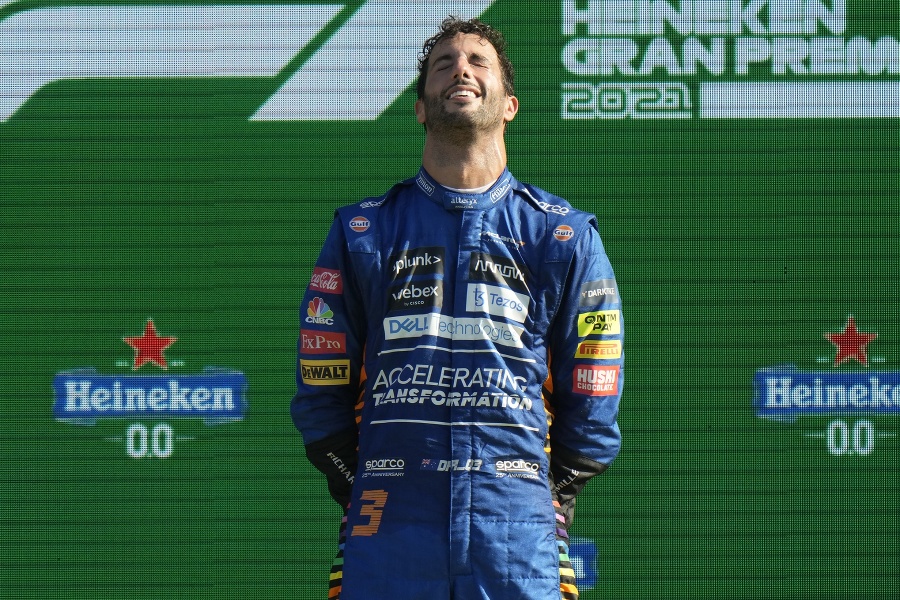 Takto sa minulý rok radoval Ricciardo z víťazstva na Veľkej cene Talianska.