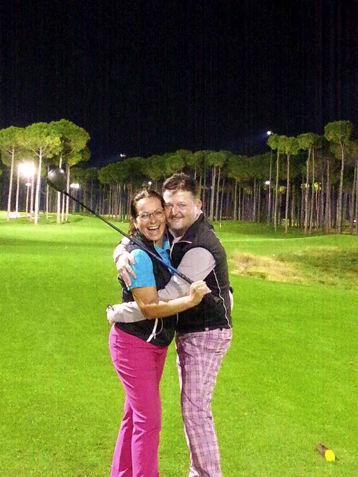 Spoločný koníček: S terajšou partnerkou Monikou obľubujú golf. 