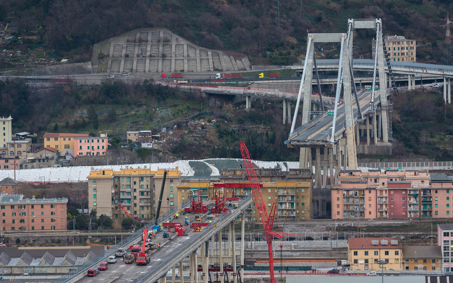 Morandiho most v Taliansku.