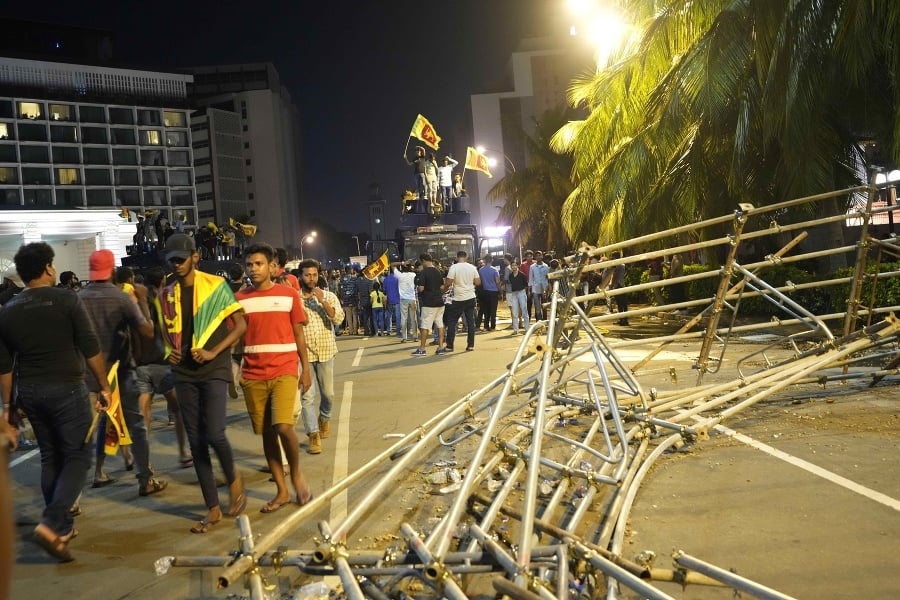 Protesty na Srí Lanke.