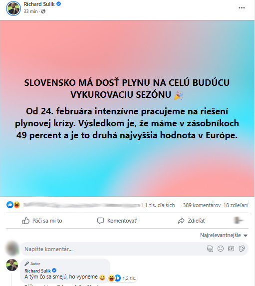 Sulík si neodpustil štipľavý komentár.