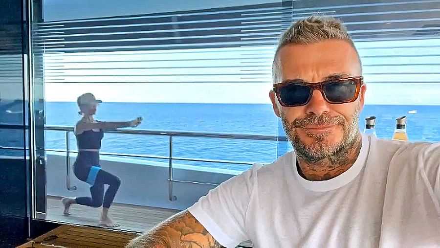 Beckham si počas plavby