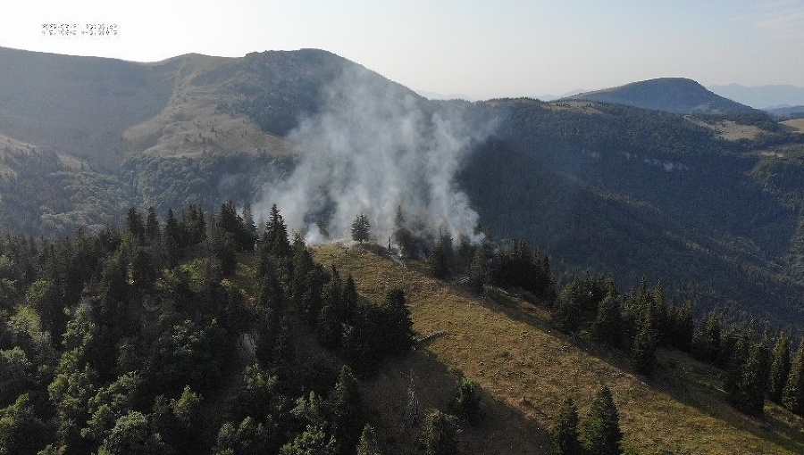 Požiar lesa v Národnom