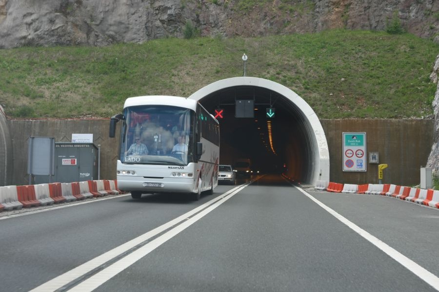 Diaľničný tunel v Chorvátsku.