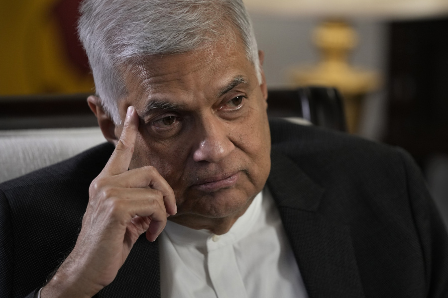 Srílanský prezident Ranil Vikramasinghe.