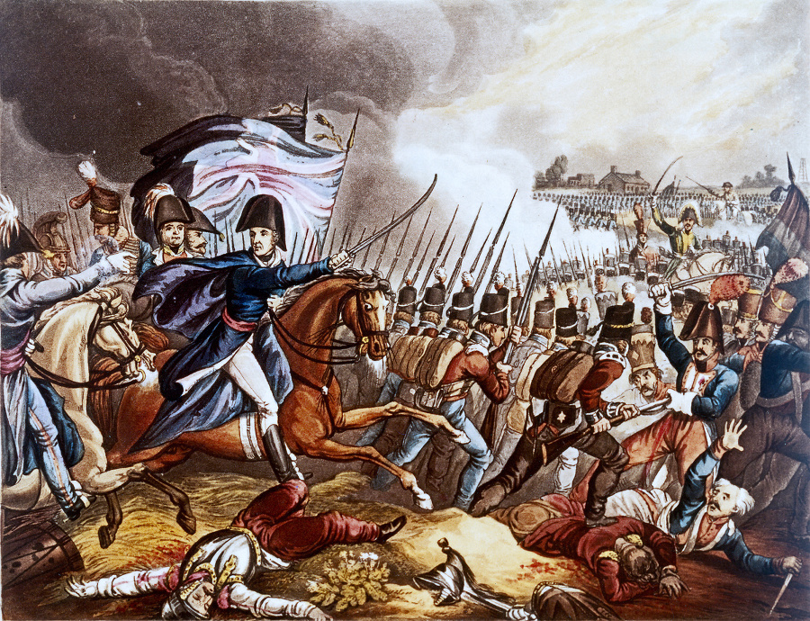 Počas bojov pri Waterloo