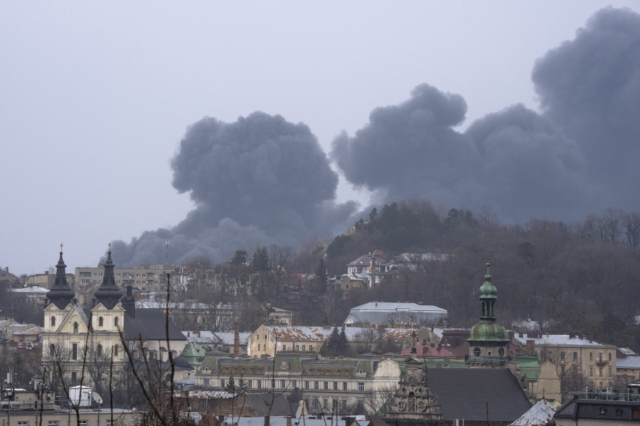 Ľvov na západe Ukrajiny.