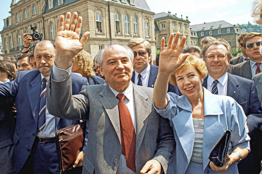Šťastný pár: Michail Gorbačov manželku Raisu veľmi ľúbil.