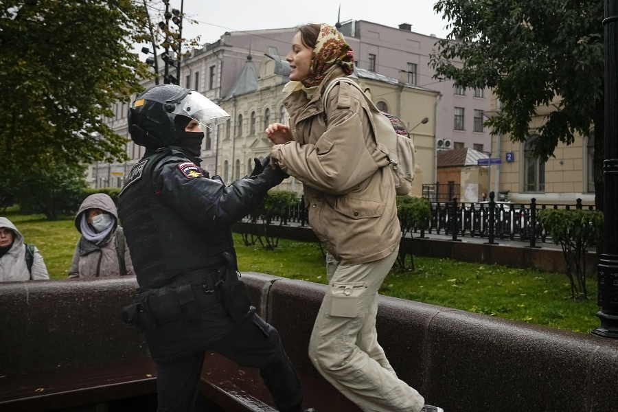 Počas protestov proti mobilizácii