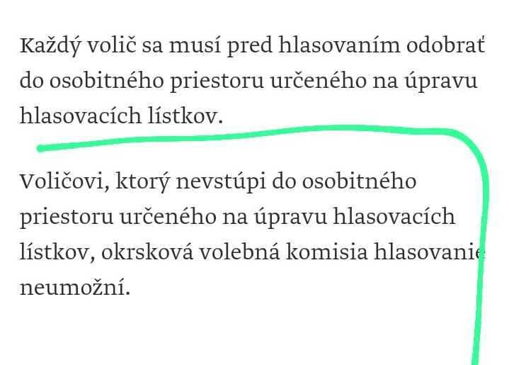 Volebné pravidlá hovoria jasne.