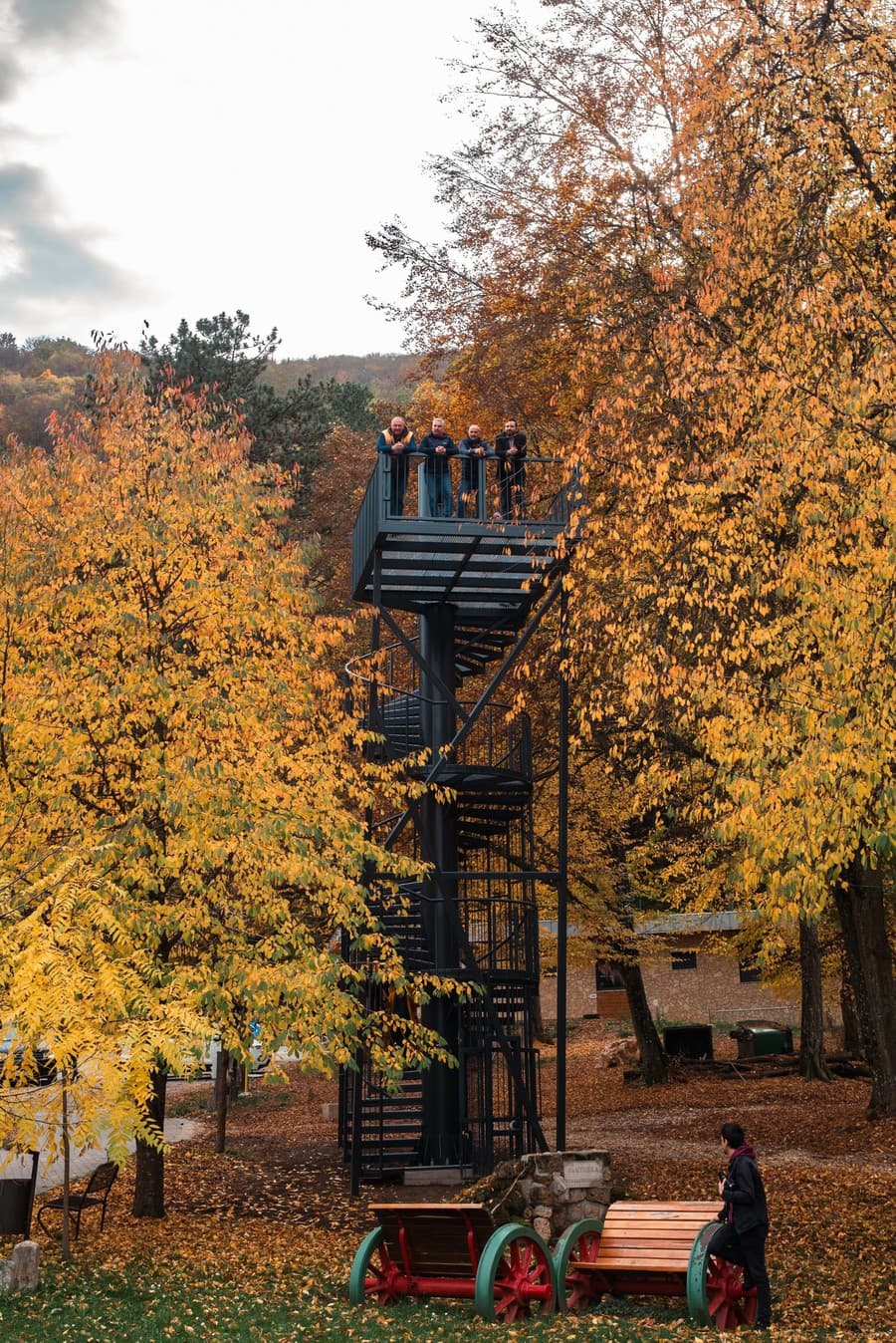 V gombaseckom areáli už stoja obe veže adrenalínového zipline. Ešte natiahnu lano a návštevníci si potom užijú pohľad počas jazdy aj z vtáčej perspektívy.