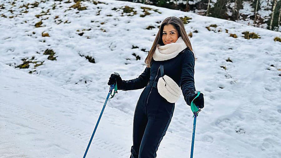 Vanessa Šarköziová na lyžiach