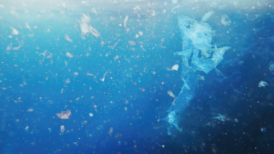 Počet mikroplastov v mori
