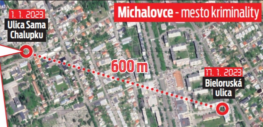 Michalovce - mesto kriminality
