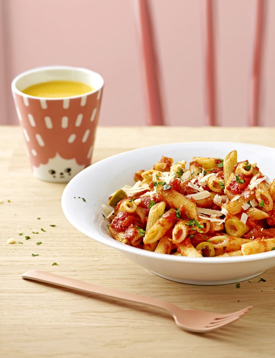 Penne s paradajkami a olivami