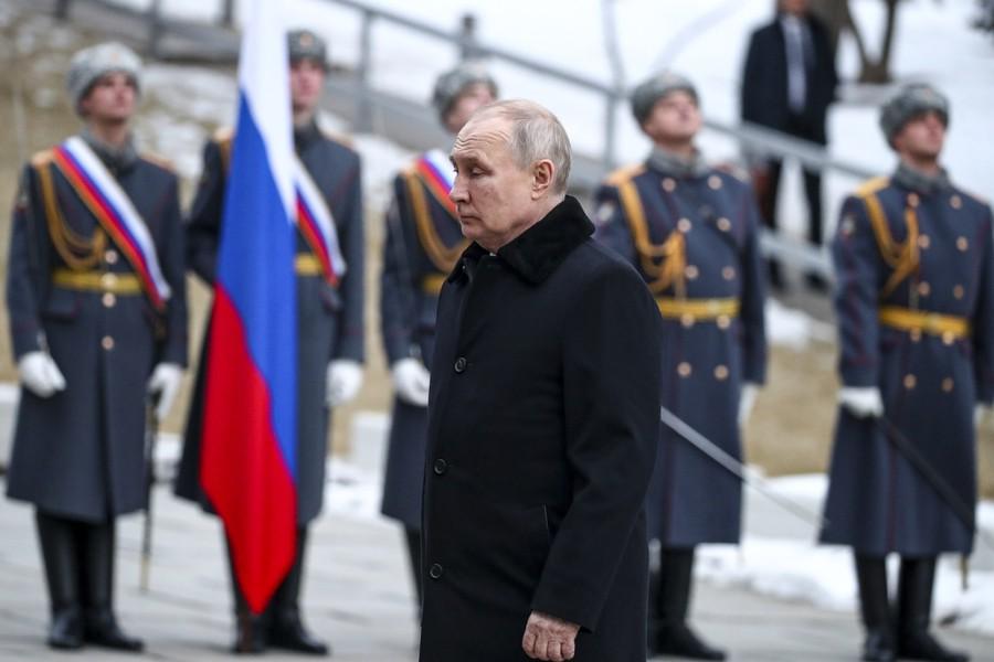 Putin počas spomienkových osláv