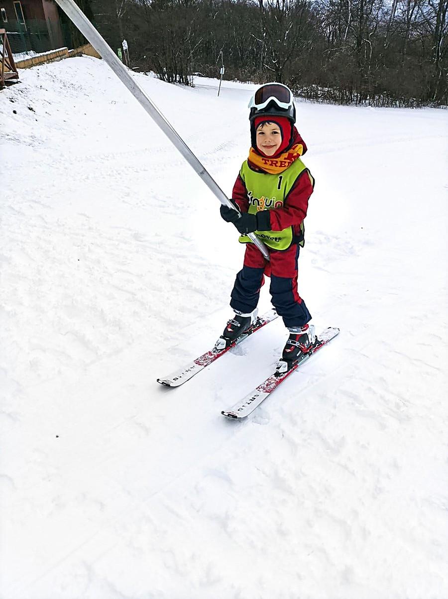 Mateo mal z lyžovačky