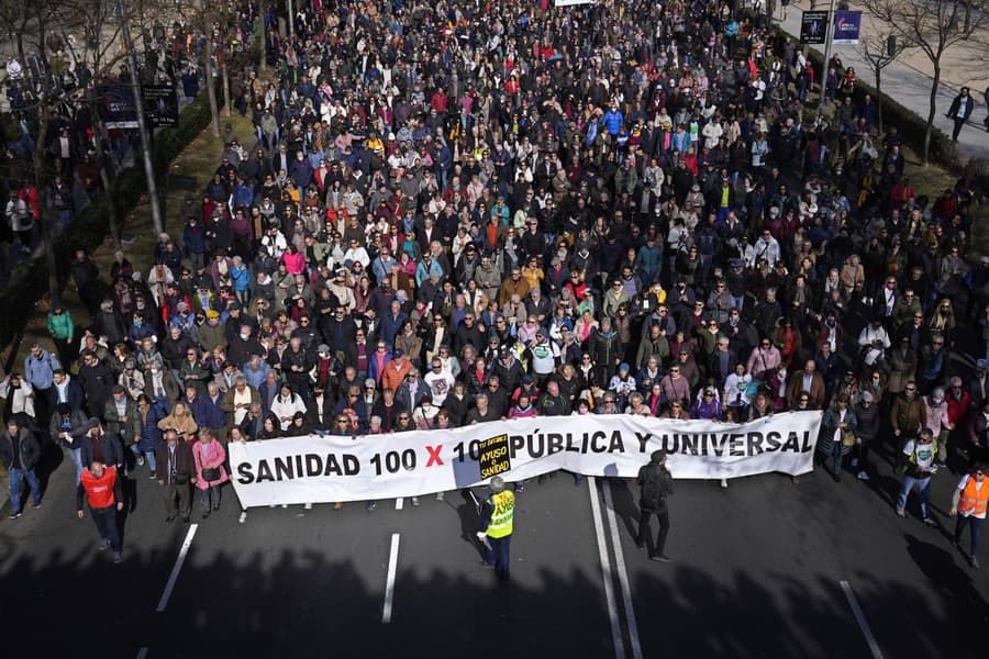 Protest na podporu systému