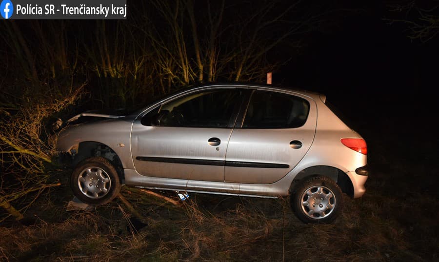 Opitý muž odcudzil auto, po nehode s ním skončil v kríkoch.
