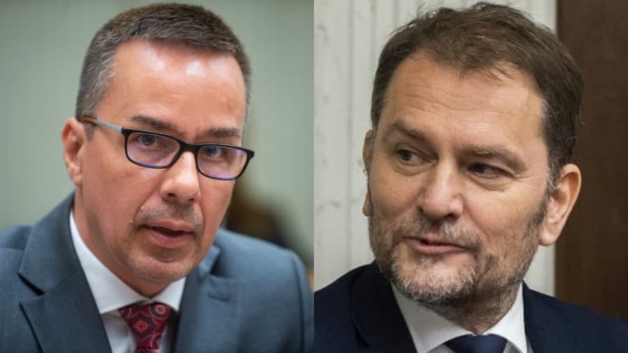 Poslanec NR SR Erik Tomáš (Hlas - SD) a líder OĽANO Igor Matovič.