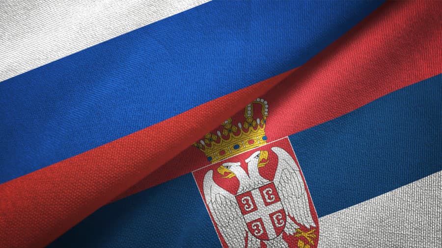Serbia and Russia flag