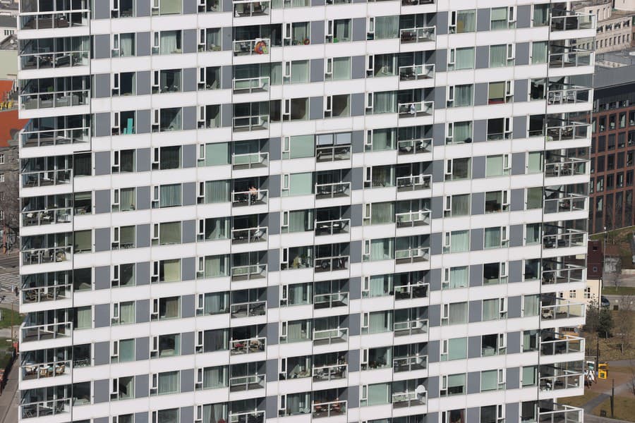 Zábery z mrakodrapu Eurovea Tower.