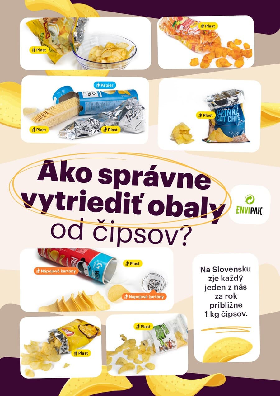 Takto sa triedia obaly od čipsov