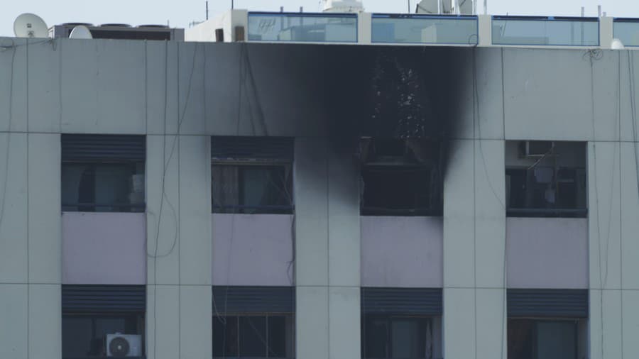 Požiar bytového domu v