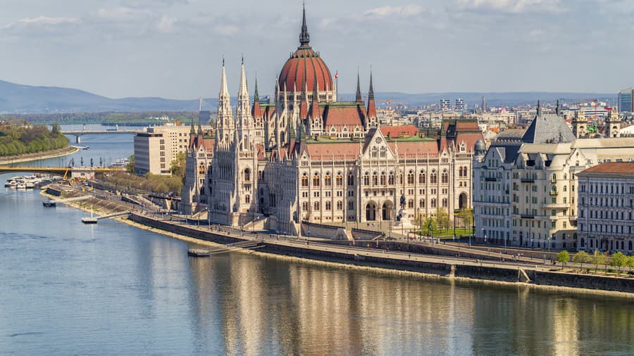 Hungarian parliament in Budapest,