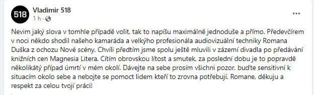 Reper oplakáva kamaráta.