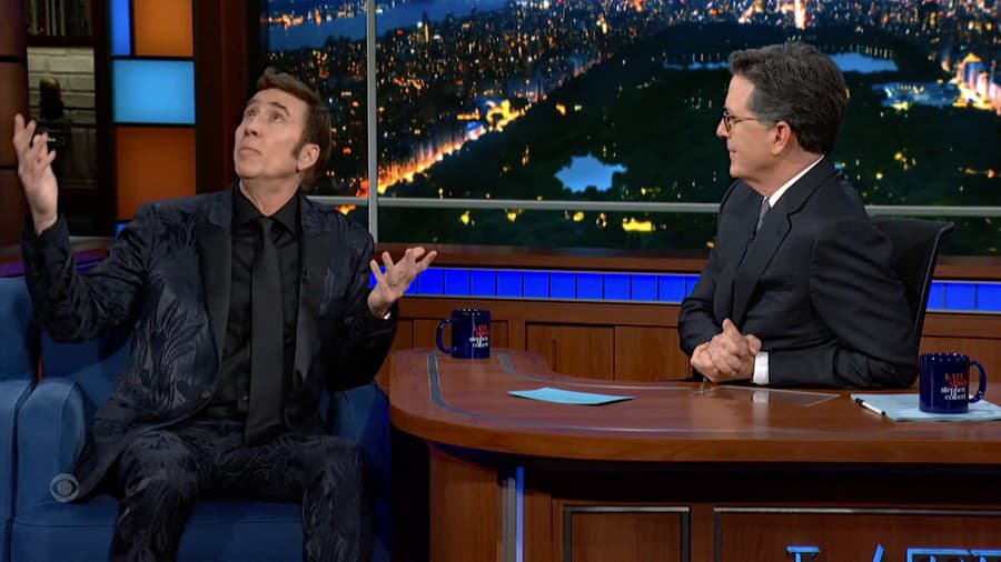 Nicolas Cage v šou Stephena Colberta