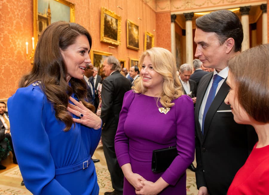 Prezidentka prehodila slovko aj s princeznou Kate.