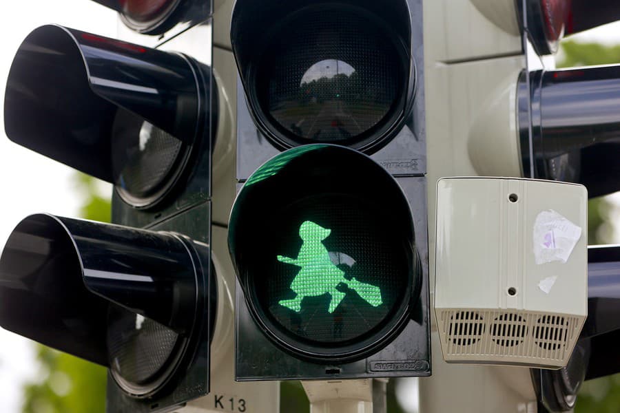 Upravený semafor v nemeckom