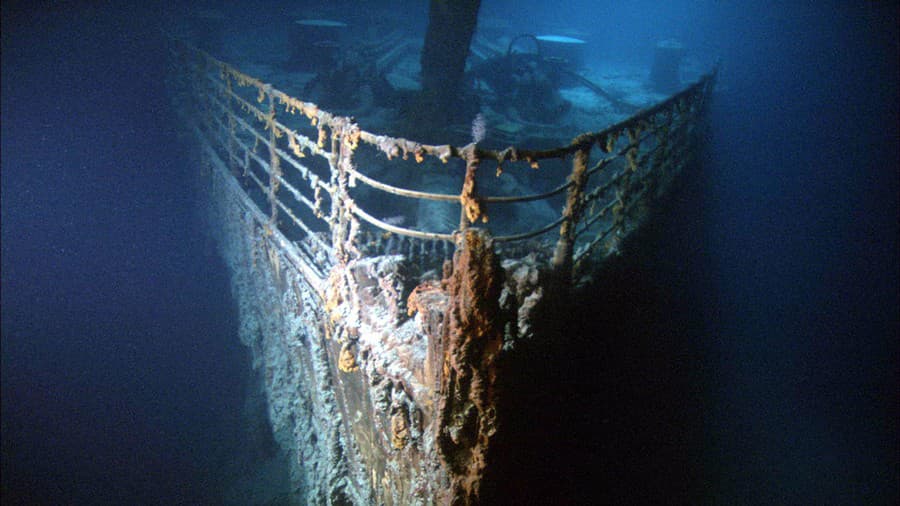 Záber vraku stroskotaného Titanicu