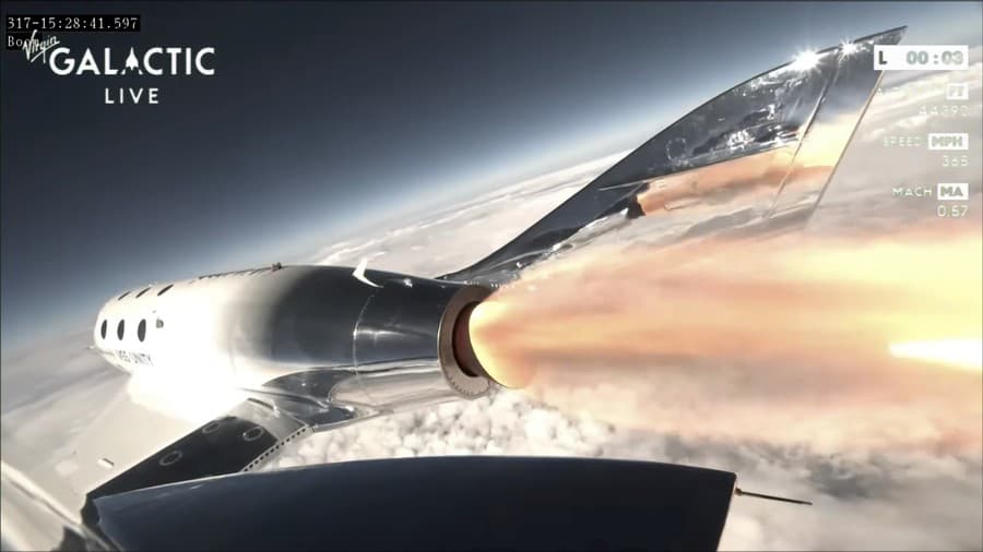 Raketoplán SpaceShipTwo, nazývaný tiež