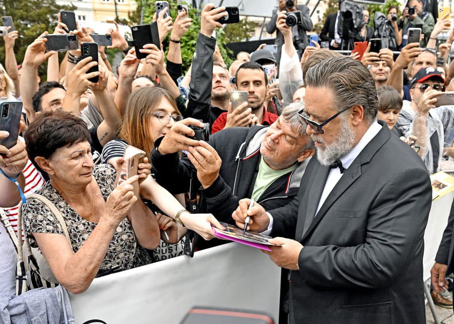 Na festival prišiel aj americký herec Russel Crowe