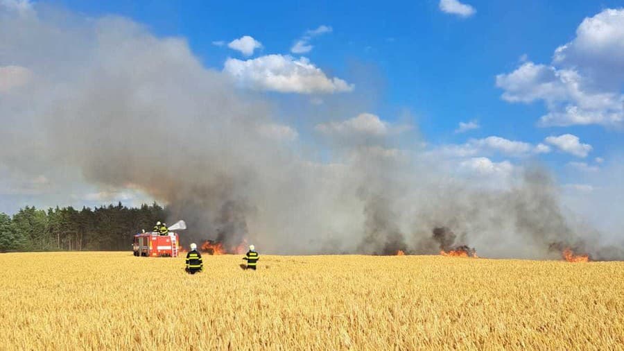 Požiar v Plzeňskom kraji.



