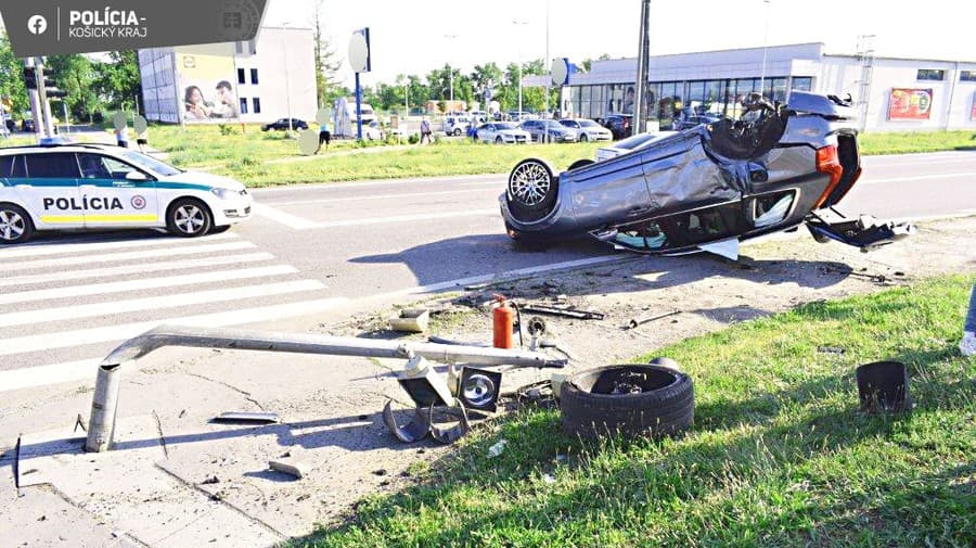 Auto v košickej Šaci