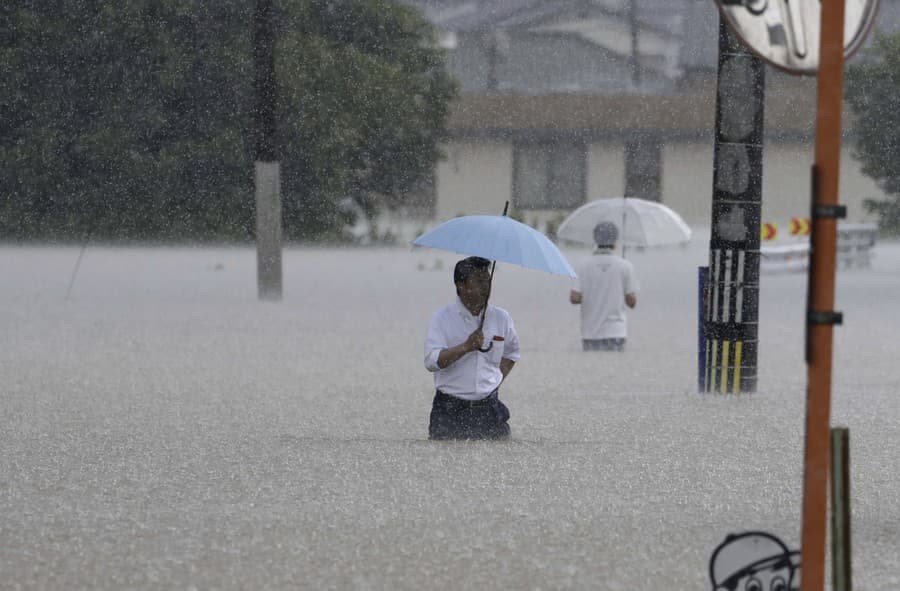 Japonsko sužujú prívalové dažde,