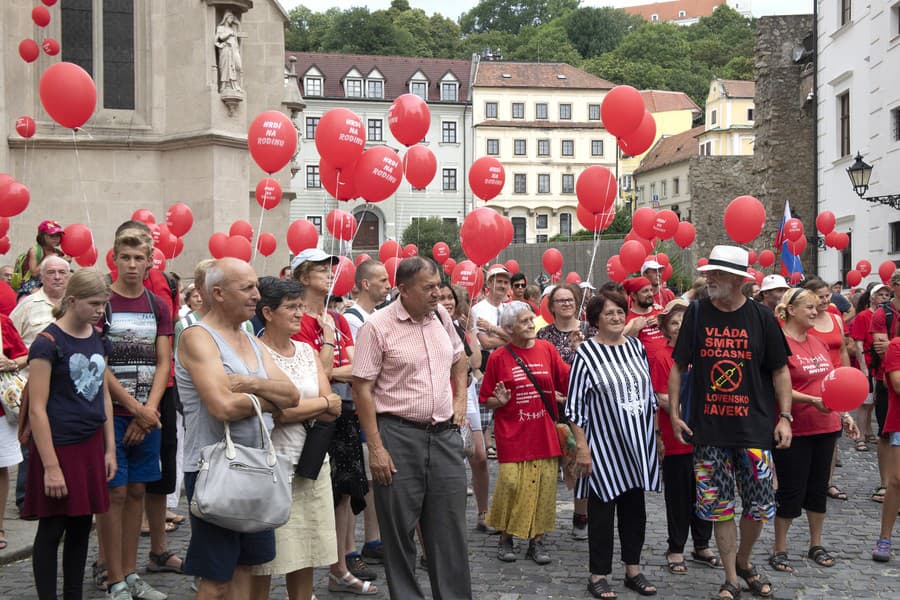 Na snímke účastníci zhromaždenia