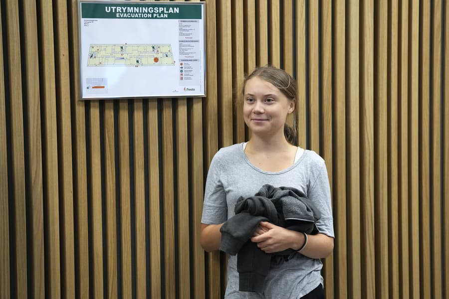 Greta Thunbergová čaká na pojednávanie pred súdom.
