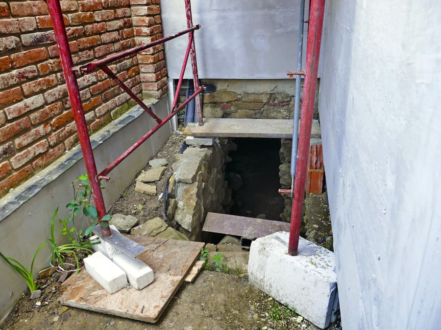 Muž stavia na starých základoch.
