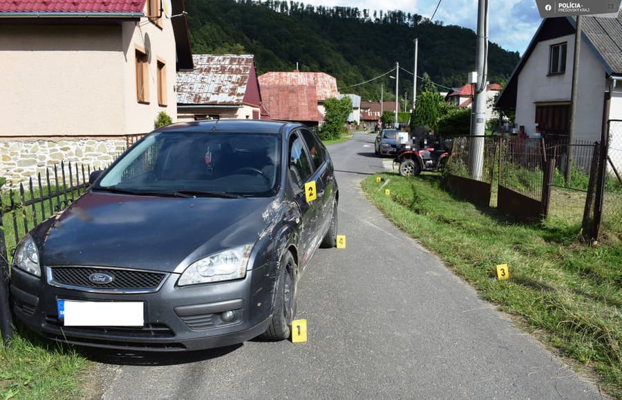 Auto vodiča po nehode v obci Kače, okr. Stará Ľubovňa