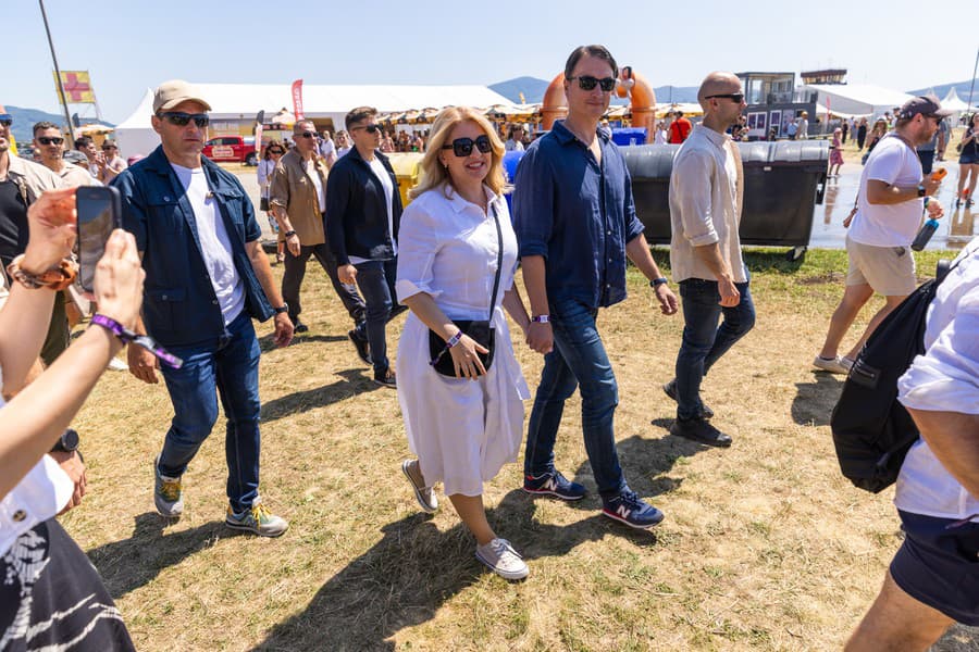 Prezidentka Zuzana Čaputová a jej partner Juraj Rizman na Pohode 2023.