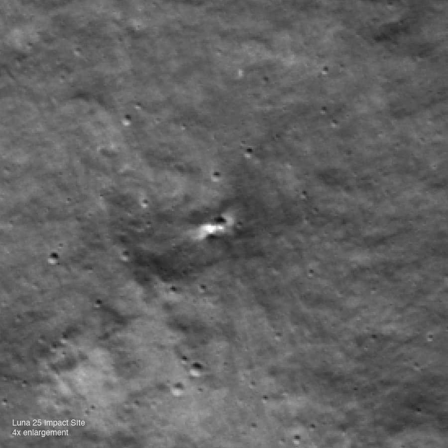 NASA odfotila kráter, ktorý zrejme po dopade na Mesiaci zanechala ruská sonda.