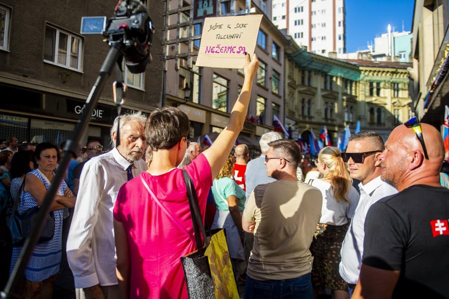 Protest proti kampani bratislavského