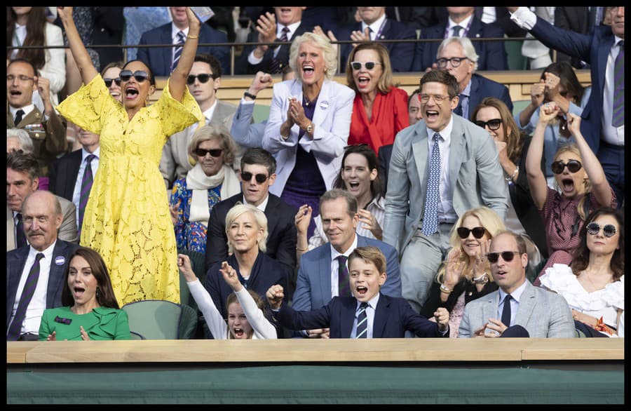 Kráľovská rodina na Wimbledone.
